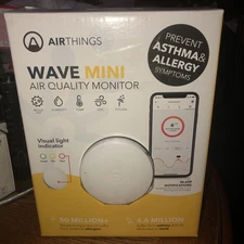 Airthings 2928 Wave Mini Battery Operated Smart Indoor Air Quality Monitor
