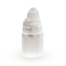 Selenit Kristall-Turm 10 cm – Heilstein für Schutz & Meditation