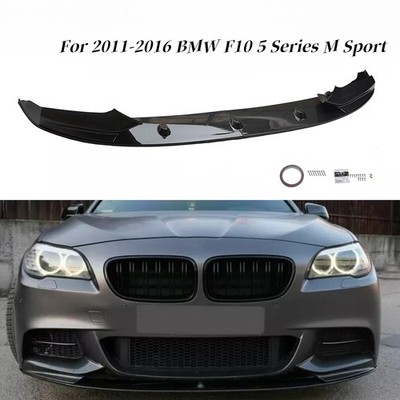 Fits 11-16 BMW F10 535i 528i 550i M Sport Carbon Fiber Front Bumper Spoiler Lip