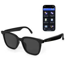 AI Translation Sunglasses, Real-Time Voice & Text Translator, Open-Ear Audio,...