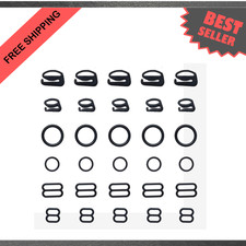 60 Pcs Bra Strap Hooks Nylon Small Size Black and Clear Multipurpose Underwear