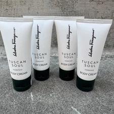 Lot Of 4 Salvatore Ferragamo Bianco Di Carrara Tuscan Soul Body Cream 1.18 oz