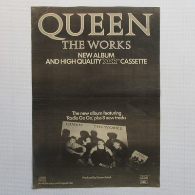 Queen 'The Works' Album 1984 Full Page Advert Promo Poster Music Magazine
