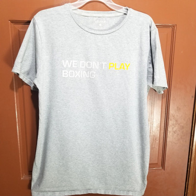 Boxraw We Don't Play Boxing TShirt Mens Size M Gray Athletic Boxing Training Tee