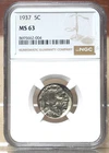 1937 BUFFALO NICKEL NGC MS63 662004