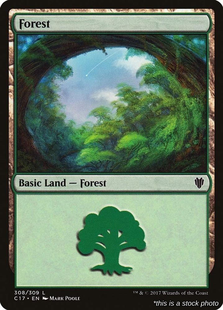 Forest Land 308 C17 Commander 2017 Near Mint NM Magic