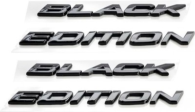 2pcs Black Edition Letters Emblem Badge for 2020-2021 Car Rear Decal Gloss Black