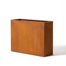 Metal Planter Garden Corten Steel or Black Plant Flower Bed Outdoor Trough Tub