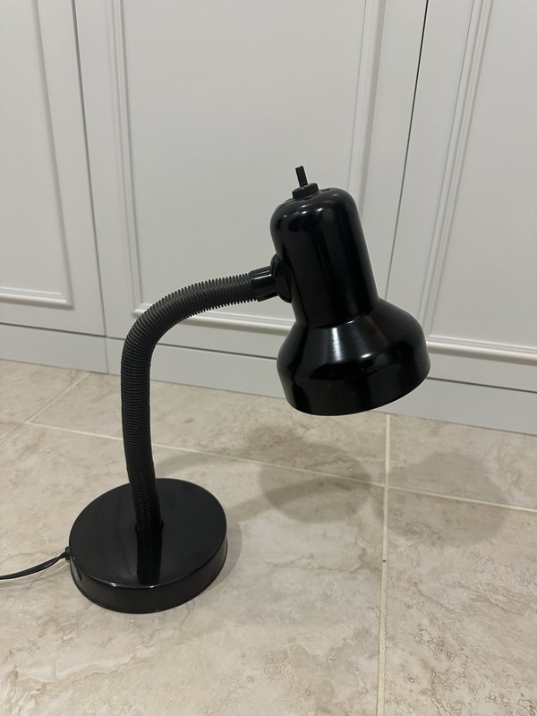 Underweiters Gooseneck Lamp Black Metal Adjustable Retro Desk Office Industrial