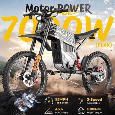 EKX TX1 Electric Motorcycle 7000W Peak 60V30Ah 19