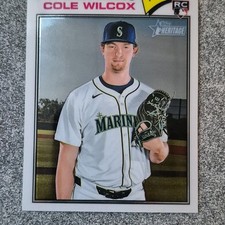 2026 Topps Heritage #155 Cole Wilcox Chrome Rookie Seattle Mariners Card