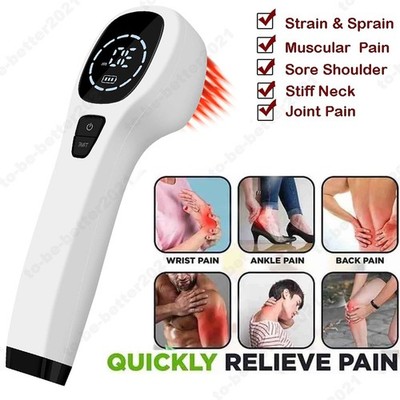 Kalt Laser Therapiegerät Weiß Cold Laser Therapy For Pain Relief LLLT W/Glasses