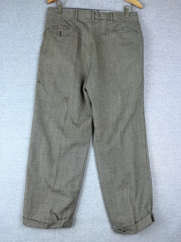 Pantalones de vestir vintage Burberrys unisex a cuadros talla 32 x 26 pata de gallo  Foto 4 de 4