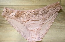 NIB Victoria's Secret Dream Angels Silky Smooth Lace Trim Cheekini Panties M