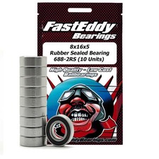 Fast Eddy TFE269 8x16x5 Rubber Sealed Bearing 688-2RS 10 Units 