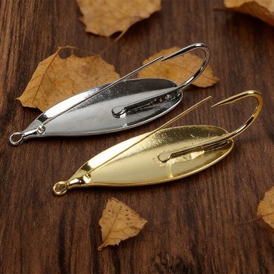 FÜR FLUTTER SPOON ANGELKÖDER MIT Für Unkrautfreie HAKEN KUPFER MATERIAL 5,6X1