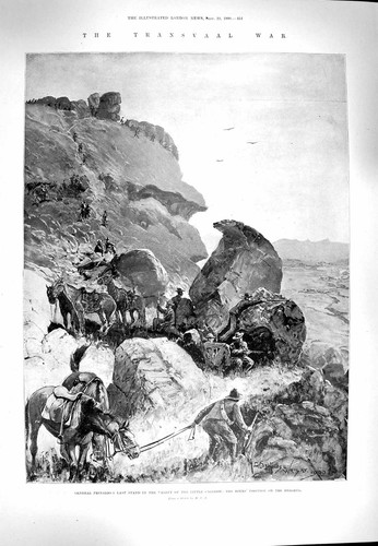 Original Old Antique Print 1900 Transvaal War General Prinsloo Valley Caledon
