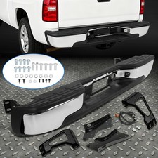Complete Chrome Rear Bumper For 1999-2007 Chevy Silverado Gmc Sierra 1500 2500