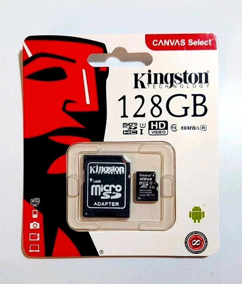 Kingston Micro SD Card 32GB 64GB 128GB 256 Class 10 SDXC Phone Memory & Adapter - Image 4 of 4