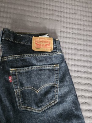 Levis 559 Mens Relaxed Fit Straight Dark Wash Denim Jeans Size 34x34 
