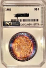 1882-P Better Date Gem BU ++ Rainbow Color Toned Mark Free Pristine Morgan