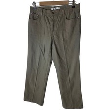 TOMMY HILFIGER Army Olive Green Wide Leg Ankle Pants Fits 28" Waist