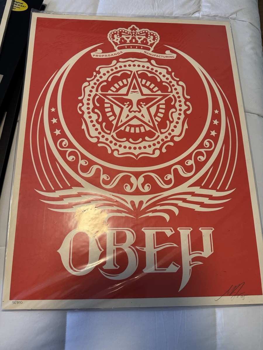 Shepard Fairey Obey Giant Ankara Red 2005 Rare Print! | eBay