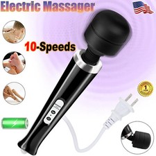 Handheld Massager Wand Vibrating Massage Magic Full Body Therapy Motor 10 Speed