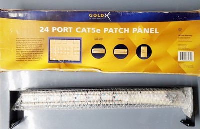 GXN-C5EPA24 24-Port Cat5e Ethernet Patch Panel with Punch-Down Termination