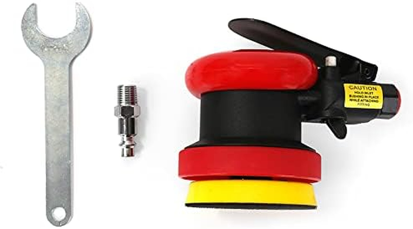 Commercial 3 Inch Finishing Palm Pneumatic Sander Tool,3", 3/32”Mini DA Air Sand