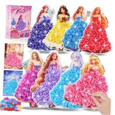 Screen-Free Poke and Poke Art Kit for Girls Ages 4-8, 8 Princess Designs Multi
