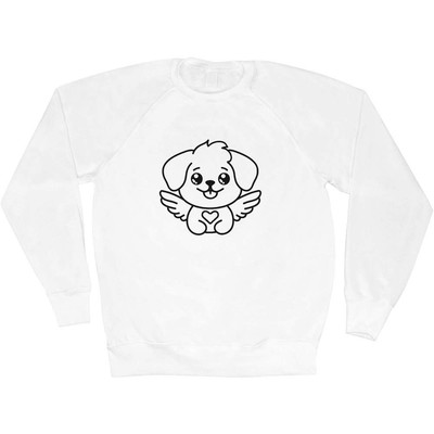 'Puppy with Angel Wings' Adult Sweatshirt / Sweater / Jumper (SW045812)