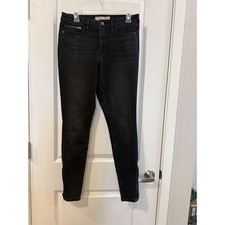 Athleta Sculptek Skinny Jeans Black Ankle Zip Denim Pants Womens Size 10 288463