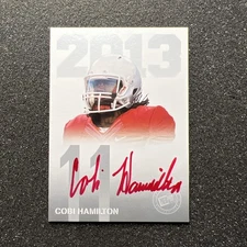 2013 Press Pass COBI HAMILTON #PPS-CH Rookie AUTO - FOOTBALL CARD