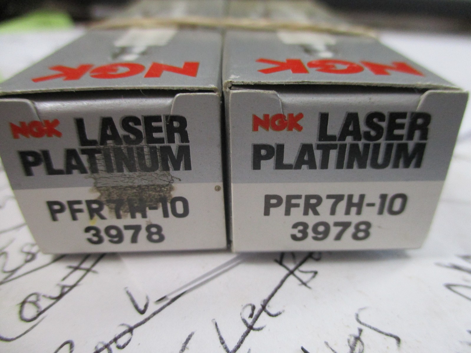 2-NEW- NGK- 3978-PFR7H-10- LASER PLATINUM-Spark Plugs NOS