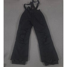 Obermeyer Pants Mens M Black Softshell Insulated Suspender Ski Bibs Straight Leg