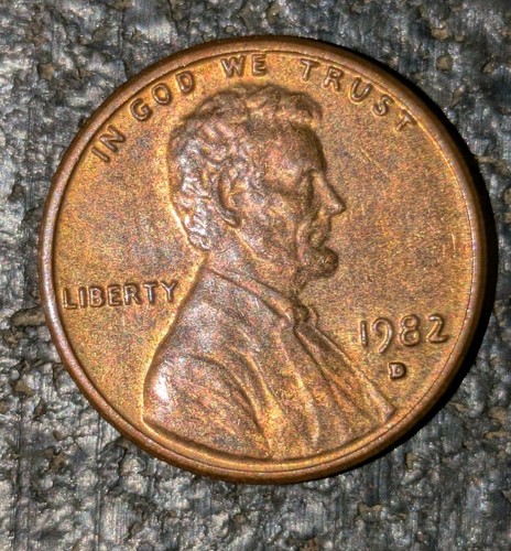 1982-D 1c Memorial Cent Copper Bronze 3.1g Rpm D/D Repunched Mint Mark Error - Picture 6 of 19