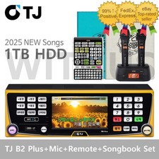 TJ Media B2 Plus Karaoke Machine 1TB TMW 100B Remote SongBook Korean Foreign 