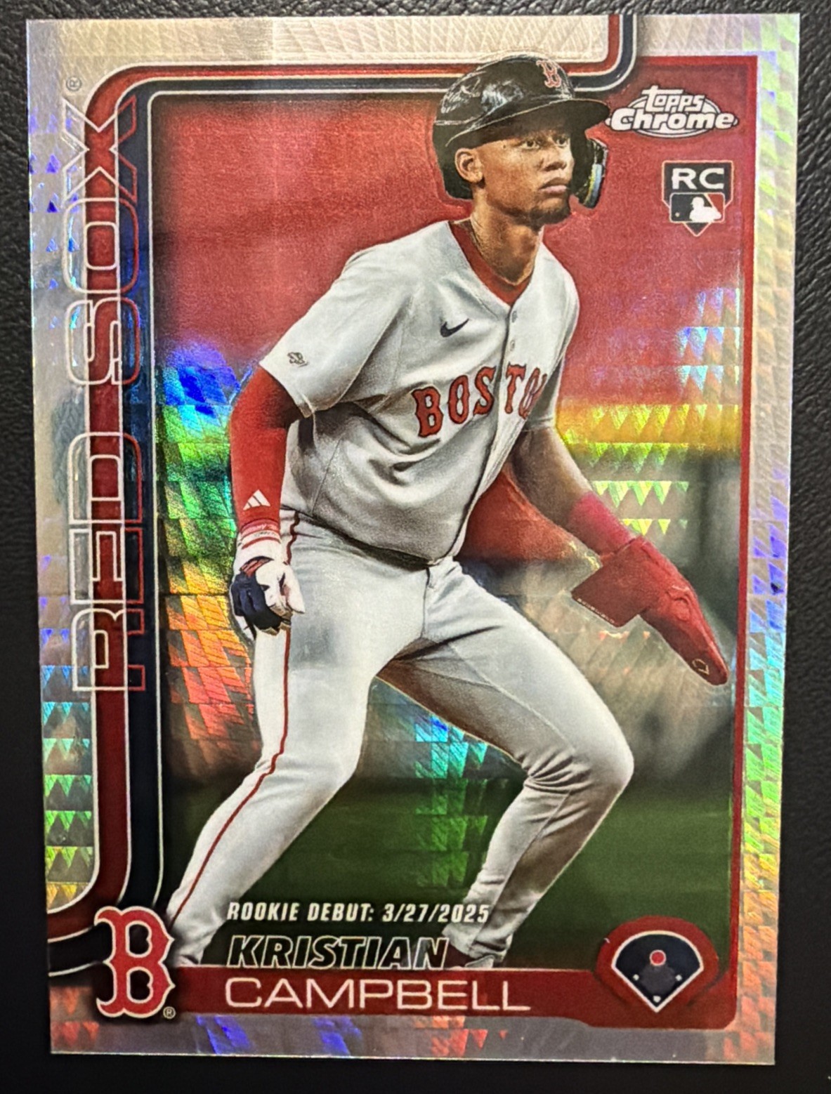 2025 Topps Chrome - Kristian Campbell #171 Prism Refractor (RC)