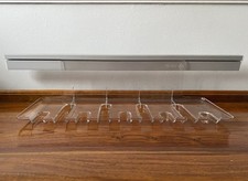 IKEA Wall Mounted Wine Glass Holder Rack Clear Perspex with Aluminium Bracket