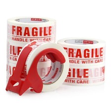 JIALAI HOME Fragile Tape Handle with 6 Rolls - 110 Yards,