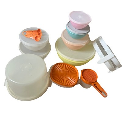Vintage Baking Tupperware Lot 20 Pieces Fix N Mix, Seals 233,234,236, 276 Sifter