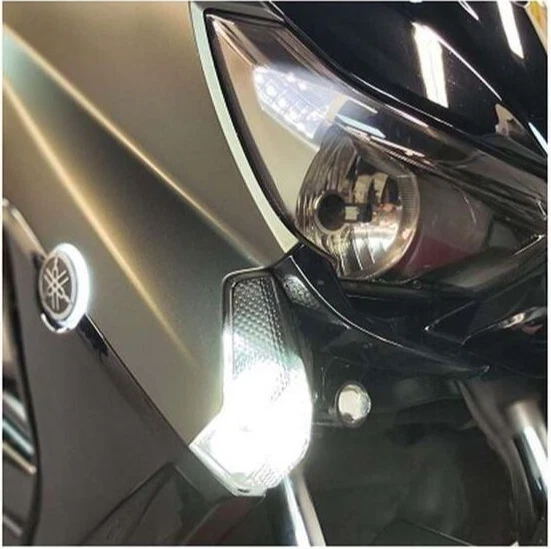 kit leds logo LED YAMAHA clignotants + feux de jour DRL diurne 50mm - Photo 2/3