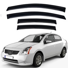 Tape-on Smoke Window Visors Rain Guards Vent Shade For 2007-2012 Nissan Sentra Tape-on Smoke Window Visors Rain Guards Vent Shade For 2007-2012 Nissan Sentra