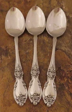 Oneida Louisiana Set of 3 Teaspoons Spoons Community Stainless Flatware Lot V