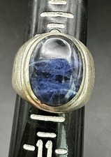 Sterling Silber schöner tief dunkel lila Ring Größe 10 18,6 g Top Zustand