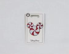 Disney 2019 Christmas Holiday Mickey Peppermint Ears Icon Pin NEW CUTE RARE