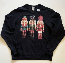 Nutcrackers Christmas Funny Vintage Traditional Sweatshirt Black M
