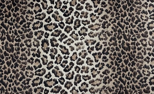 Velvet Leopard Adusta Fabric BLACKBEIGE Fibre Naturelle Curtain Blind Upholstery - Picture 4 of 7