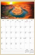 2025-2026 Wall Calendar Spiral-bound Twin-Wire -18 Months 8.5 x 11 Sunset&Sunris